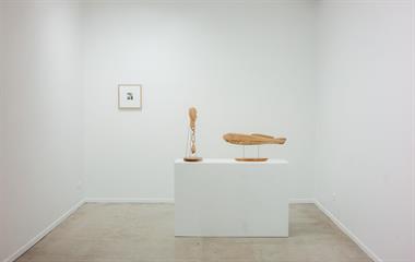 A piece of artwork displayed at a gallery.